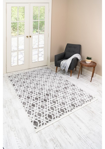 Life Makine Halısı 6011 Gri 120 x 180 Saçaklı