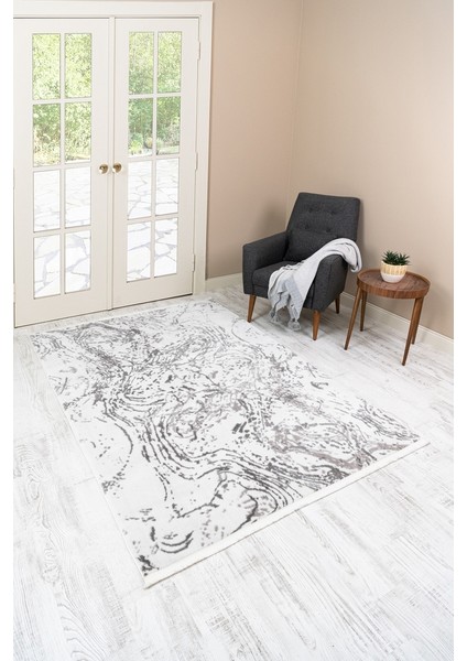 Life Makine Halısı 6022 Gri 80 x 300 Saçaklı