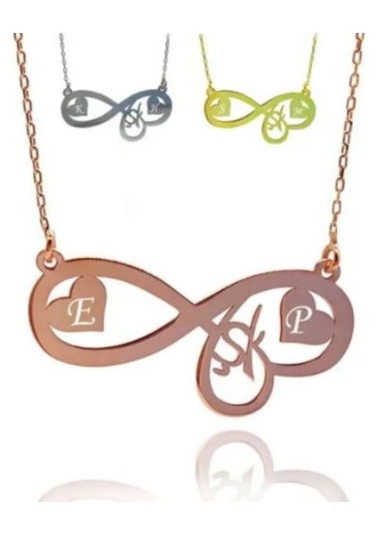Harfli Sonsuzluk Gümüş Kolye