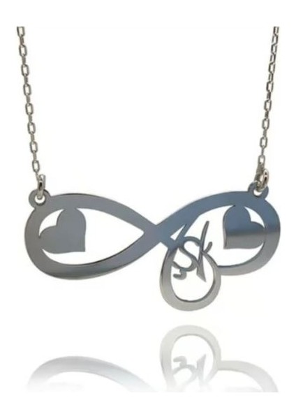 Harfli Sonsuzluk Gümüş Kolye modelleri