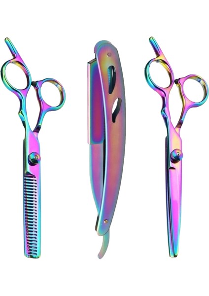 U3 Full Metal Ustura + M8 Kesme + Inceltme Makas Set - 6inç/15 cm