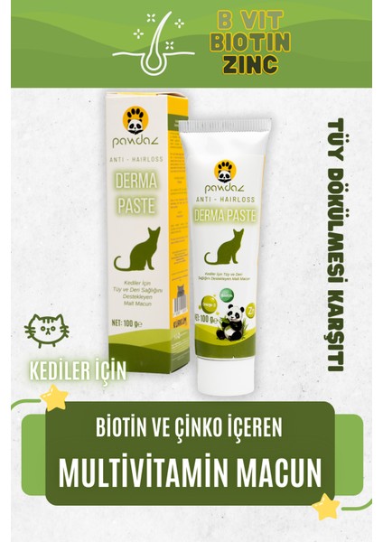Dermapaste (100G) - Deri ve Tüy Sağlığı Için Malt - Biotin, Çinko, Omega 3&6