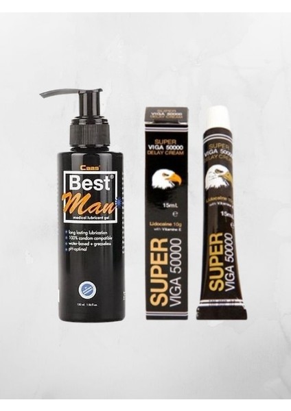 Best Man Lubricant Jel Sade 150 ml + 50BIN Krem Set