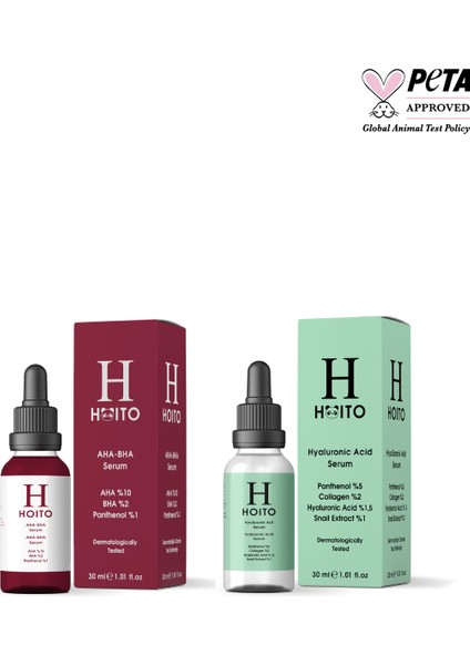 Aha Bha Serum 30ML & Hyalüronik Asit Serum 30ML 2'li Set