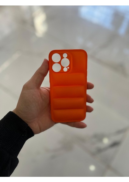 Apple iPhone 13 Pro Uyumlu Şişme Puffer Silikon Telefon Kılıfı