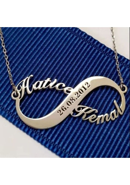 Isimli Sonsuzluk Gümüş Kolye