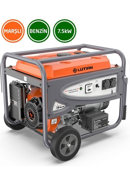 Eco LT9000-EN4 Marşlı Euro5 Benzinli Jeneratör 220V 7.5 kw