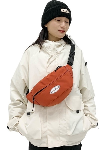 Trendy Erkek Göğüs Çantası Japon Tarzı Basit Hafif Omuz Küçük Sırt Çantası (Yurt Dışından)
