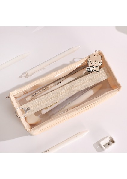 Şeffaf Büyük Kapasiteli Kalem Kutusu Japon Popüler Ortaokul Öğrencisi Kırtasiye Kalem Kutusu Kırtasiye (Yurt Dışından) modelleri