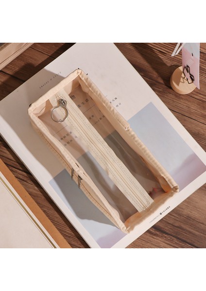 Şeffaf Büyük Kapasiteli Kalem Kutusu Japon Popüler Ortaokul Öğrencisi Kırtasiye Kalem Kutusu Kırtasiye (Yurt Dışından) fırsatları