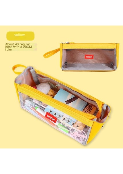 Kore Şeffaf Kalem Kutusu Çok Fonksiyonlu Taşınabilir Fermuarlı Kırtasiye Çantası (Yurt Dışından) fiyatları