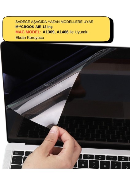 Ekran Koruyucu Macbook Air A1369 A1466 ile Uyumlu 2017 Yılı Öncesi 0.2MM Anti Scratch