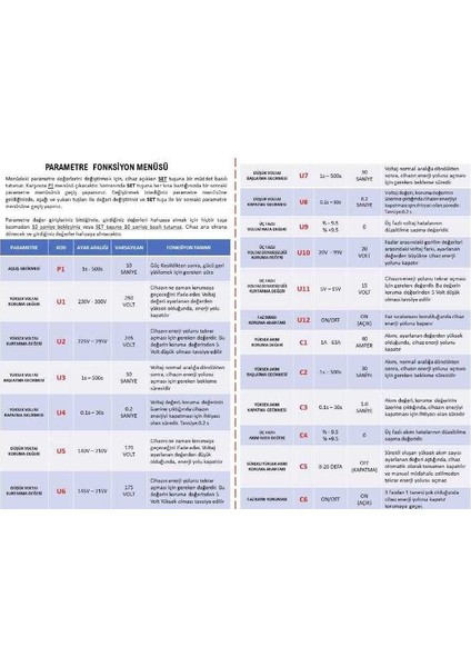 D380 Trifaze Daire Voltaj Koruyucu-Yeni Tip