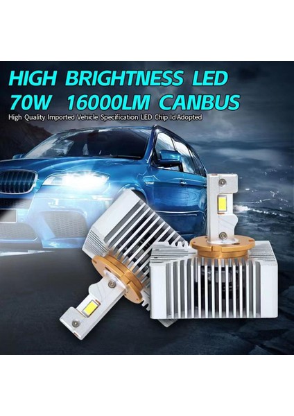 Led far ampulü D5S/R 70W 16000LM 6000K Beyaz CANBUS 12V / LAAM928-tk