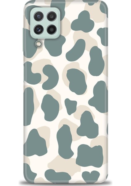 Samsung Galaxy A22 Kılıf Hd Baskılı - Mavi Bej