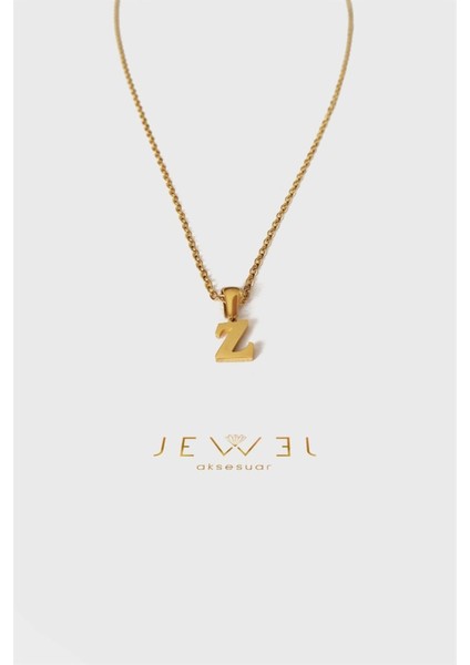 Z Harfi Küçük Gold Altın Kaplama Kolye