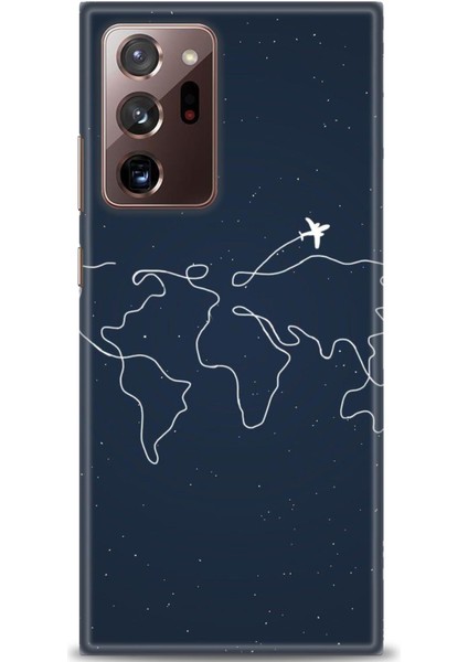 Samsung Galaxy Note 20 Kılıf Hd Baskılı - Uçak ve Dünya