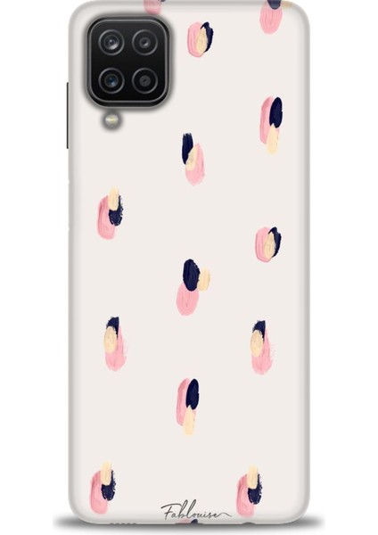 Samsung Galaxy M12 Kılıf Hd Baskılı - Pembe Lacivert