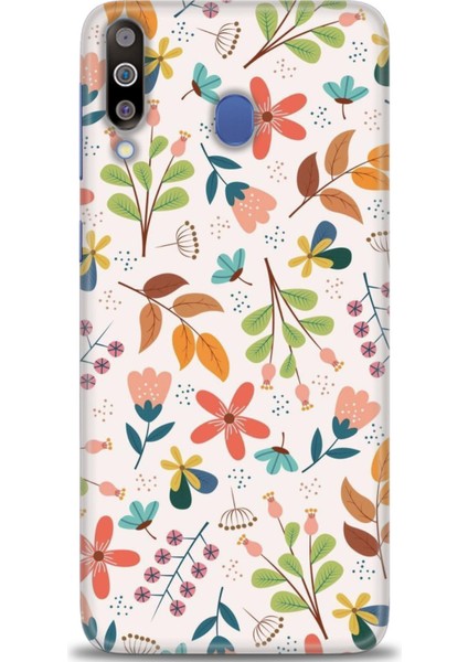 Samsung Galaxy M30 Kılıf Hd Baskılı - Renkli Dallar