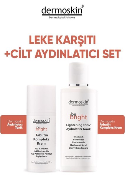 Leke Karşıtı Set-Arbutin Krem+Aydınlatıcı Tonik