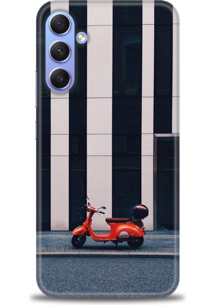 Samsung Galaxy S24 Kılıf Hd Baskılı - Kırmızı Motor