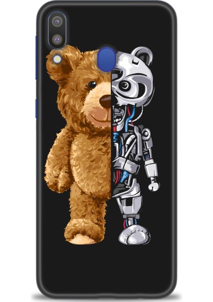 Samsung Galaxy M20 Kılıf Hd Baskılı - Ayı ve Iskeleti