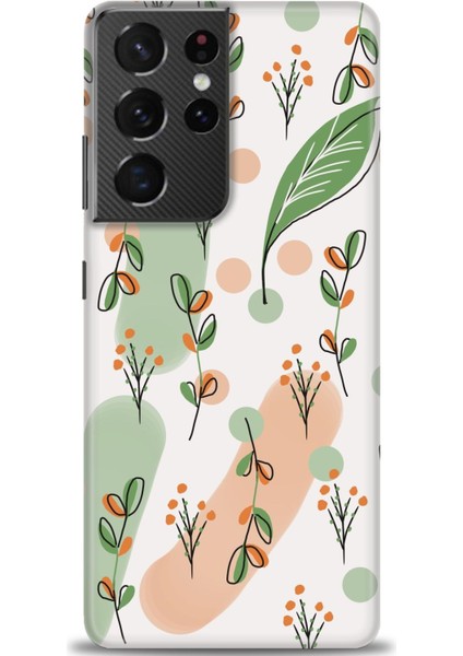 Samsung Galaxy S21 Ultra Kılıf Hd Baskılı - Flower Pattern