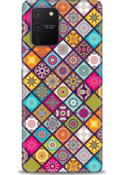 Samsung Galaxy A91 / S10 Lite Kılıf Hd Baskılı - Renkli Mozaik