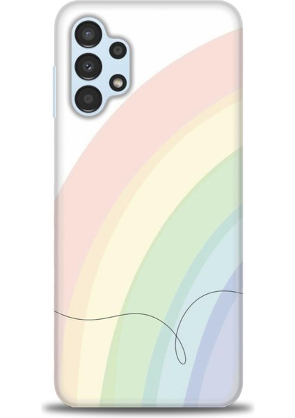 Samsung Galaxy A13 4g Kılıf Hd Baskılı - Soft Gökkuşağı