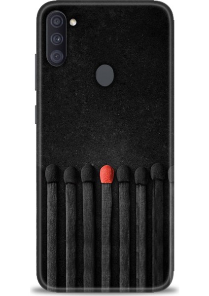 Samsung Galaxy A11 Kılıf Hd Baskılı - Kibrit Çöpleri