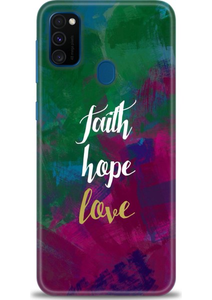 Samsung Galaxy M30S Kılıf Hd Baskılı - Faith Hope Love