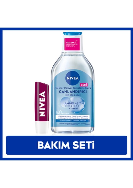 Micellar Water Makyaj Temizleme Suyu 400ML,DUDAK Bakım Kremi,makyaj Pamuğu Hediye