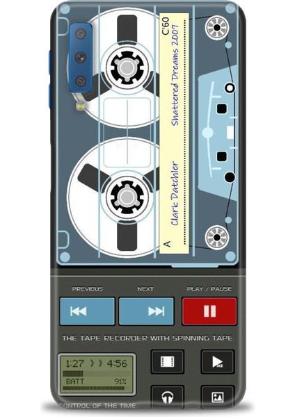 Samsung Galaxy A7 2018 Kılıf Hd Baskılı - Nostaljik Kaset