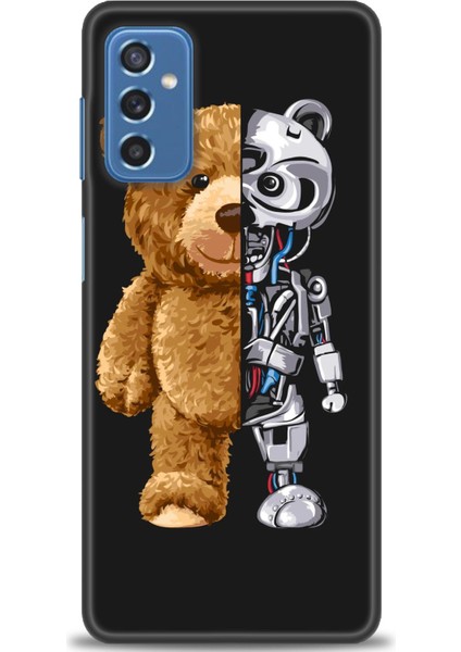 Samsung Galaxy M52 5g Kılıf Hd Baskılı - Ayı ve Iskeleti