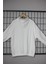 Baskılı Beyaz Kapüşonlu Sweatshirt 3