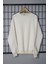 Baskısız Ekru Unisex Sweatshirt 2