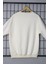 Baskısız Ekru Unisex Sweatshirt 3