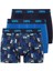 80509 Erkek Pamuklu 3'lü Boxer-Saks-lacivert-baskılı 2