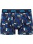 80509 Erkek Pamuklu 3'lü Boxer-Saks-lacivert-baskılı 4
