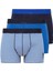 80504 Erkek Pamuklu 3'lü Boxer-Saks-lacivert-baskılı 2