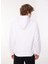 Kapüşon Yaka Beyaz Erkek Sweatshırt M6711 001 Whıte 4