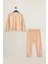 Kız Çocuk Termal Soft Pembe Kalpli Pijama Takımı 3