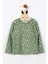 Kız Çocuk Termal Soft Yeşil Puantiye Desen Pijama Takım 5