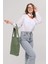 3 Cepli Mint Yeşili Gabardin Çanta 4