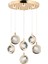 Eldon 6'lı Yuvarlak 3 Renk 75 Watt Gold Kristal Ledli Modern Oturma Odası Salon Sarkıt Avize 3