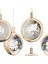 Eldon 6'lı Yuvarlak 3 Renk 75 Watt Gold Kristal Ledli Modern Oturma Odası Salon Sarkıt Avize 4