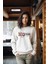 Premium Tarz Baskılı Kadın Bisiklet Yaka Sweatshirt 2
