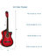 CG-395RD Kırmızı Renk Kesik Klasik Gitar 4/4 Yetişkin Boy Sap Ayarlı Full Set 3