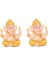 2x Haidianzi Altın Lord Ganesha Buda Heykeli Fil Tanrı Heykelleri Ganesh Figürleri (Yurt Dışından) 2