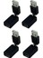 4x Siyah USB 2.0 Erkek - USB Dişi 360 Derece Dönüş Açısı Uzatma Adaptörü (Yurt Dışından) 1